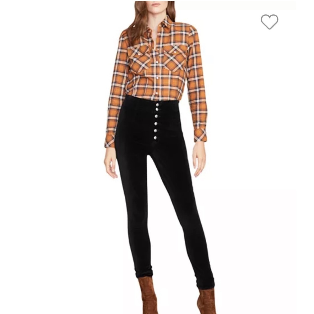 Veronica Beard Debbie High Rise Skinny Velvet